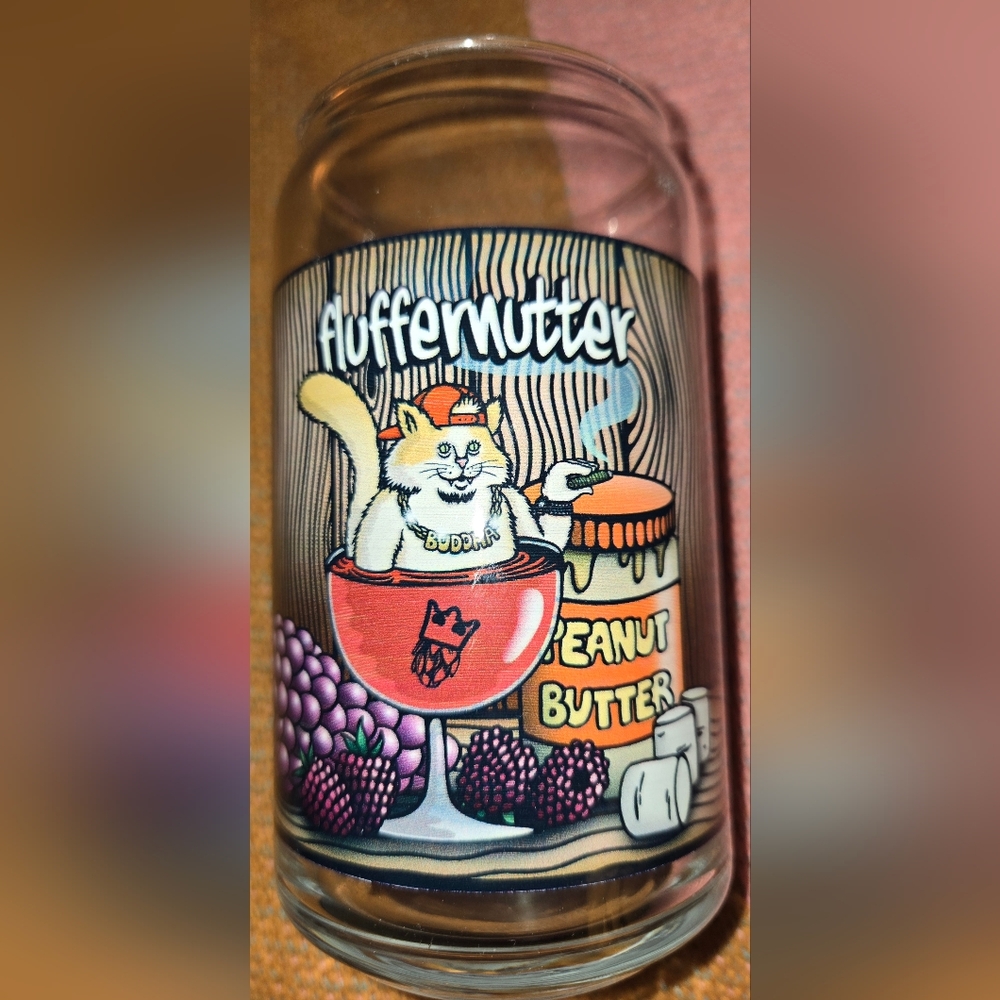 King's Brewing Fluffernutter Cat Beer Glass